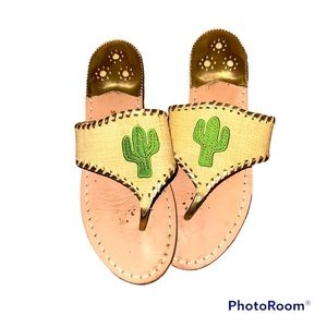 Jack Rogers Embroidered Cactus Sandals
